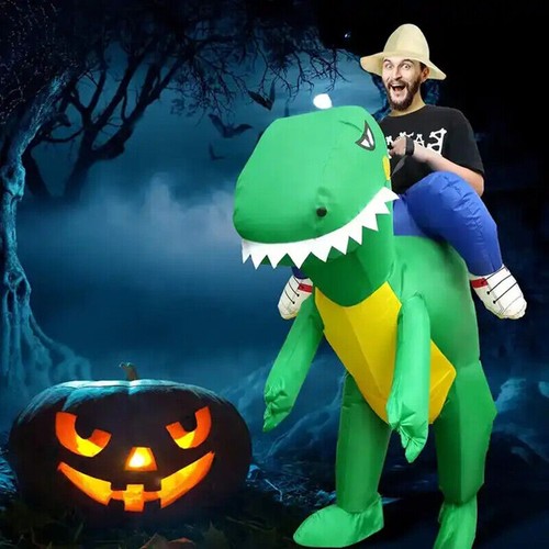 Inflatable green dinosaur - green,