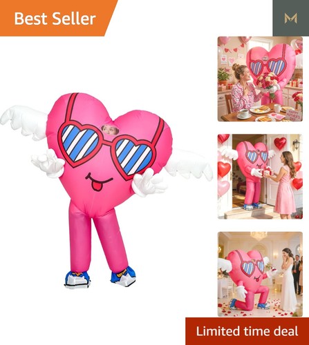 Inflatable pink love heart - inflatable,